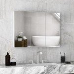 Large Mirrored Wall-Mounted Medicine Cabinet with Shelves