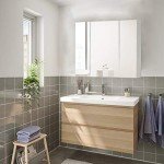 3-Door Bathroom Mirror Cabinet with Adjustable Shelves