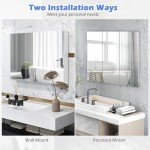 Large Mirrored Wall-Mounted Medicine Cabinet with Shelves