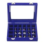 24-Slot Velvet Jewelry Organizer for Rings & Earrings