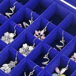 24-Slot Velvet Jewelry Organizer for Rings & Earrings