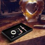 Black Velvet Stackable Jewelry Organizer Tray