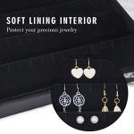 Earring Organizer Tray with Velvet and Glass Cover