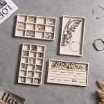 Stackable Velvet Jewelry Organizer Tray Set of 4