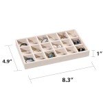 Stackable Velvet Jewelry Organizer Tray Set of 4