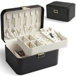 KAMIER 2-Layer Luxury Jewelry Organizer Box
