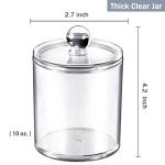Clear Acrylic Qtip Dispenser Jars with Labels