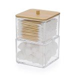 Acrylic 2-Tier Q-Tip Dispenser with Lid