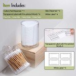 Acrylic Qtip Holder Dispenser Set - 4 Pieces