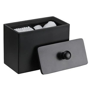 Matte Black Cotton Swab and Ball Holder