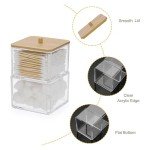 Acrylic 2-Tier Q-Tip Dispenser with Lid