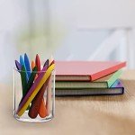 Stylish Bathroom Organizer with Wooden Lid for Swabs