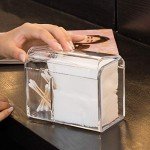 Sooyee Clear 3-Compartment Qtip Holder Dispenser