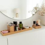 Bamboo Vanity Tray Set for Makeup Organization