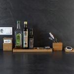 Bamboo Vanity Tray Set for Makeup Organization