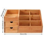 Bamboo Makeup Organizer with Drawers for Vanity