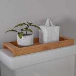 Bamboo Bathroom Vanity Tray - Eco-Friendly Organizer