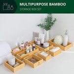 Luxury Bamboo Storage Box Set - 8 Organizers