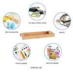Bamboo Bathroom Vanity Tray - Eco-Friendly Organizer