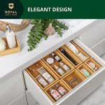 Luxury Bamboo Storage Box Set - 8 Organizers