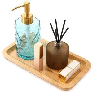 Bamboo Bathroom Vanity Tray and Organizer