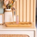 Bamboo Bathroom Vanity Tray for Stylish Organizing