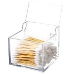 Acrylic Qtip and Cotton Ball Holder Organizer