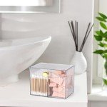Clear Rectangle Qtip and Cotton Ball Organizer