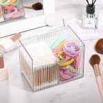 Clear Rectangle Qtip and Cotton Ball Organizer