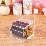 Acrylic Qtip and Cotton Ball Holder Organizer