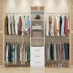 Adjustable Walk-In Closet Organizer with Drawers and Rods