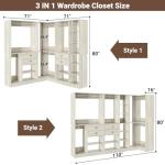Reversible Freestanding Closet System - White Oak