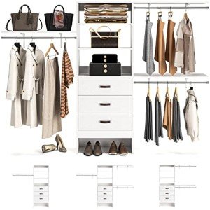 8FT Heavy Duty Closet Organizer with Shelving