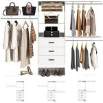 8FT Heavy Duty Closet Organizer with Shelving