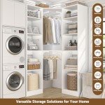 Corner Closet System with 12 Shelves and 2 Rods