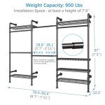Expandable Heavy-Duty Wall-Mounted Garment Rack