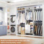 Aheaplus 8FT Closet Organizer System with Drawers