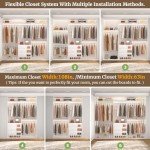 Aheaplus 8FT Closet Organizer System with Drawers