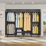 Heavy Duty Covered Clothes Rack for Bedroom