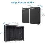 Heavy Duty Covered Clothes Rack for Bedroom