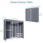 Heavy-Duty Portable Clothes Rack with Cover