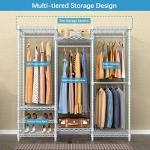 Heavy-Duty Portable Clothes Rack with Cover