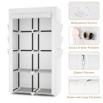 Versatile Portable Wardrobe with Shelves and Rods