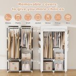 Versatile Portable Wardrobe with Shelves and Rods