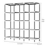 LOKEME Portable Closet with Shelves and Hanging Rods