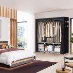 LOKEME Portable Closet with Shelves and Hanging Rods