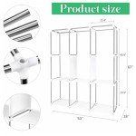 Portable Closet Organizer with Shelves and Hanging Rods