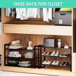 Bamboo 3-Tier Shoe Rack Organizer for Entryway