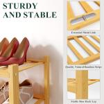 3-Tier Bamboo Shoe Rack for Home Organization