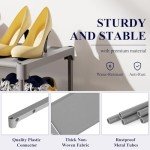 Kitsure Grey Stackable Shoe Rack Organizer